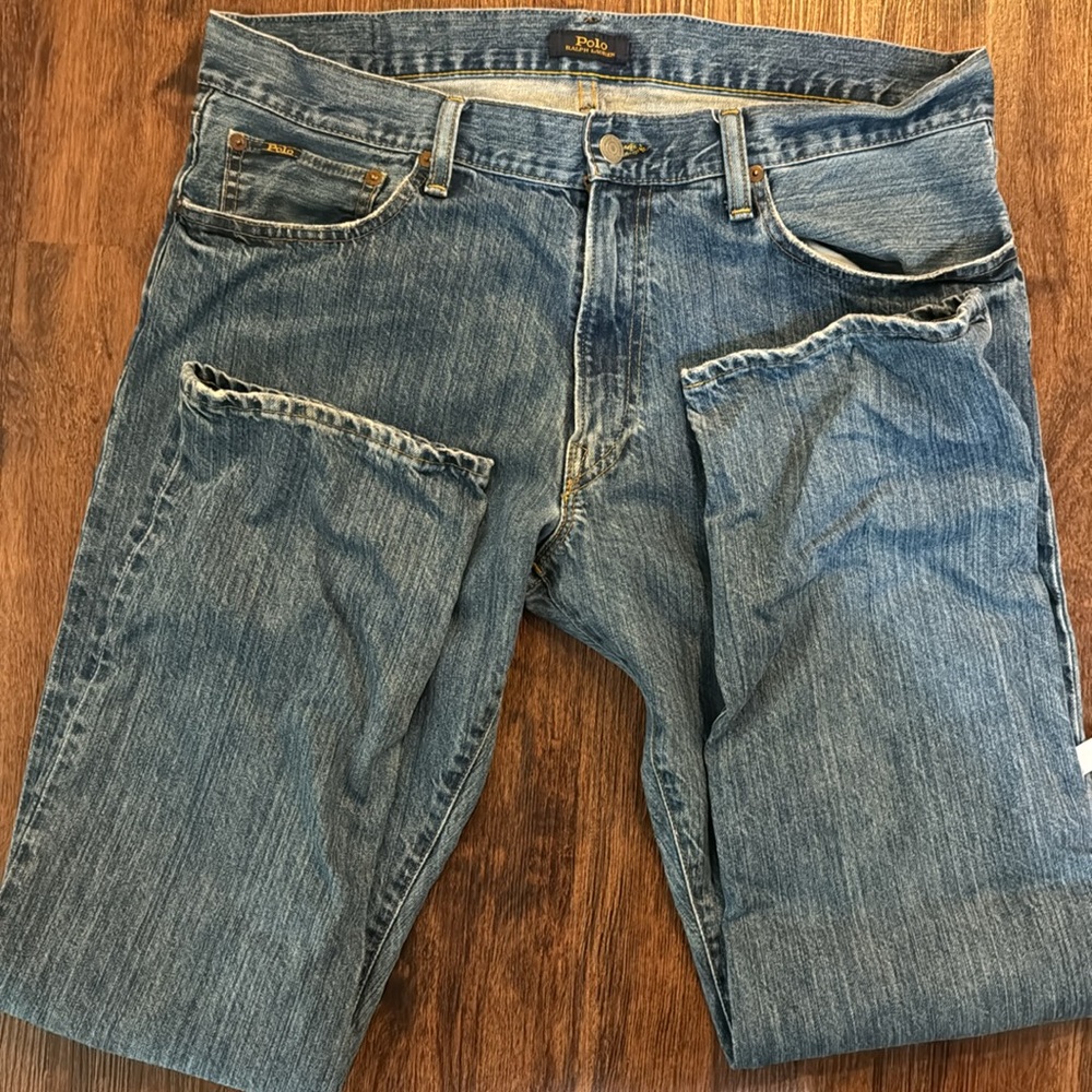 Men’s Polo Ralph Lauren Medium Wash Jeans. 34 inch waist. - Picture 4 of 7